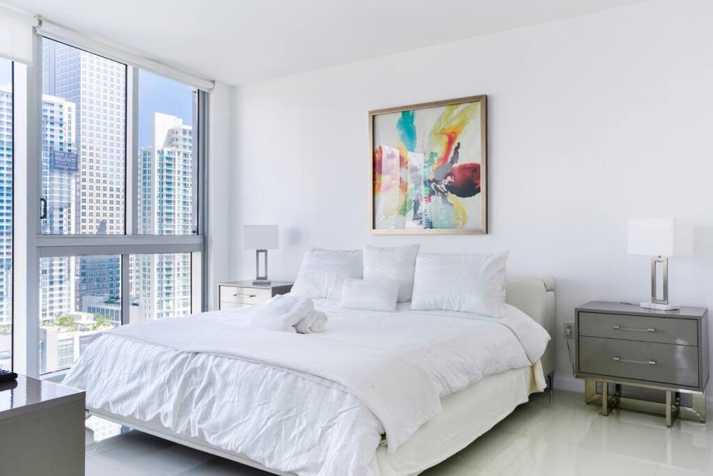 Wonderful 2 Bedroom Apt With Ocean Views At Icon Brickell マイアミ エクステリア 写真
