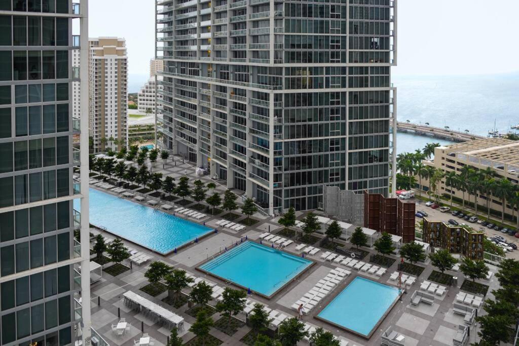 Wonderful 2 Bedroom Apt With Ocean Views At Icon Brickell マイアミ エクステリア 写真